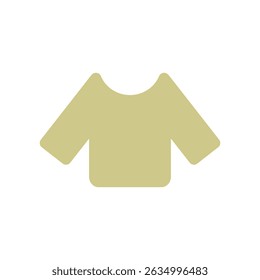 Long sleeve shirt silhouette vector icon illustration.