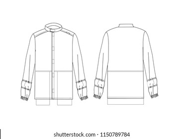 long sleeve shirt
Uniform food factory (Vector)