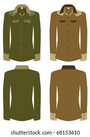 Long Sleeve shirt. Vector design