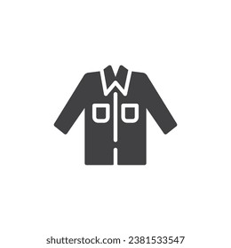 Long sleeve shirt vector icon. filled flat sign for mobile concept and web design. Dress Shirt glyph icon. Symbol, logo illustration. Vector graphics