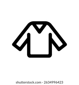Long sleeve shirt vector icon illustration.