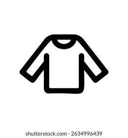 Long sleeve shirt vector icon illustration.