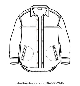 Vector de camisas de manga larga para plantilla