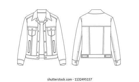 Download Jean Jacket Template Hd Stock Images Shutterstock