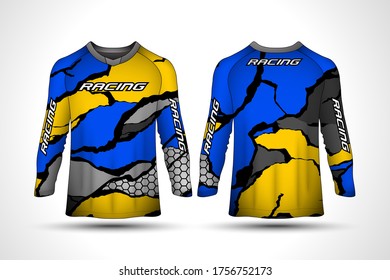 Long sleeve sport jersey design.