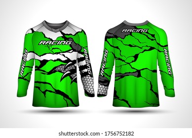Long sleeve sport jersey design.