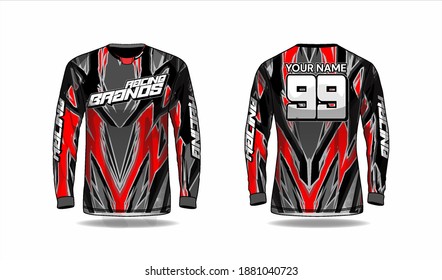 long sleeve sport jersey designs concept. 