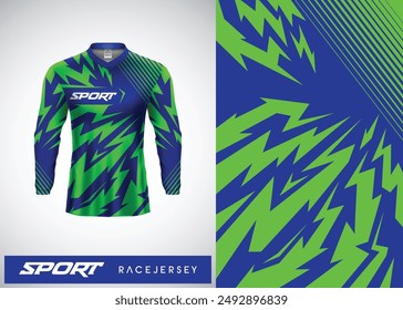 Long sleeve sports abstract texture jersey design for racing, soccer, gaming, motocross, cycling