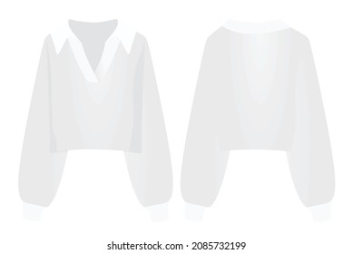 Long sleeve sweater. vector illustration