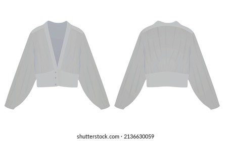 Long sleeve sweater. vector illustration