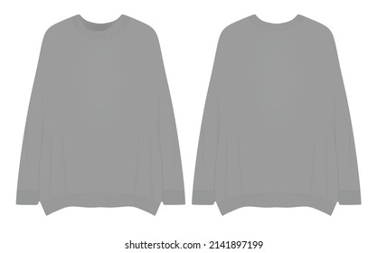 Long sleeve sweater. vector illustration