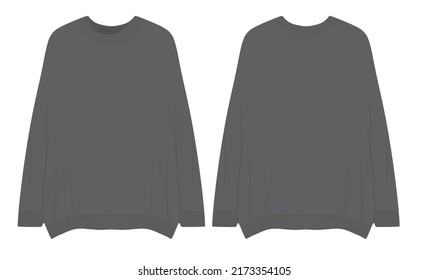 Long sleeve sweater. vector illustration