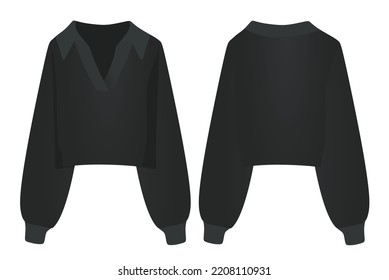 Long sleeve sweater. vector illustration