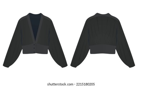 Long Sleeve Sweater. Vector Illustration