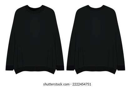 Long Sleeve Sweater. Vector Illustration