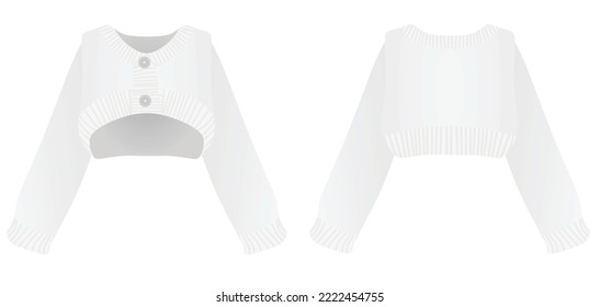 Long Sleeve Sweater. Vector Illustration