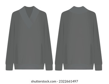 Long sleeve sweater. vector illustration