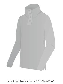 Long sleeve sweater. vector illustration