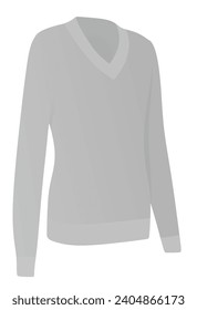 Long sleeve sweater. vector illustration
