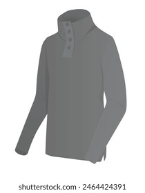 Long sleeve sweater. vector illustration