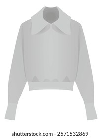Long sleeve sweater. vector illustration