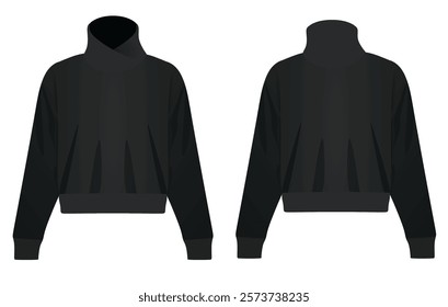 Long sleeve sweater. vector illustration