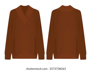 Long sleeve sweater. vector illustration