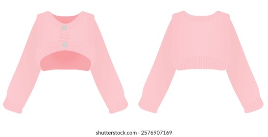 Long sleeve sweater. vector illustration