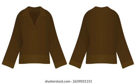 Long sleeve sweater. vector illustration	
