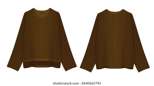 Long sleeve sweater. vector illustration	