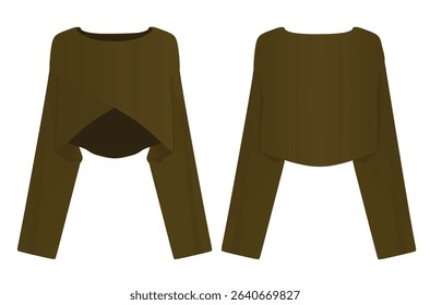 Long sleeve sweater. vector illustration	
