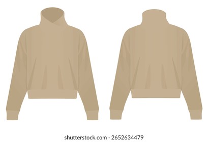 Long sleeve sweater. vector illustration	