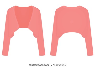 Long sleeve sweater. vector illustration