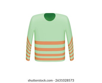 long sleeve t shirt icon 3d illustration render