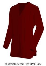 Long sleeve t shirt. side view. vector	
