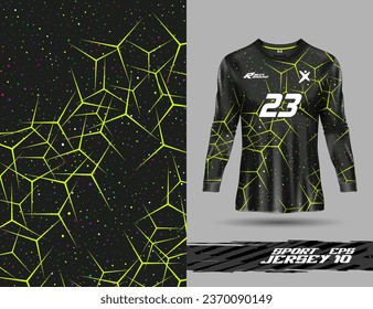 Long sleeve t shirt template for extreme sports background racing motocross jersey design, soccer, volley ball, cycling