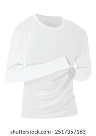 Long sleeve t shirt. vector illustration