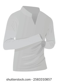 Long sleeve t shirt. vector illustration