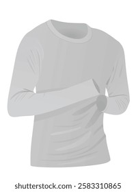 Long sleeve t shirt. vector illustration