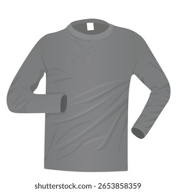 Long sleeve t shirt. vector illustration	
