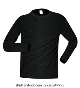 Camiseta de manga larga. Ilustración vectorial