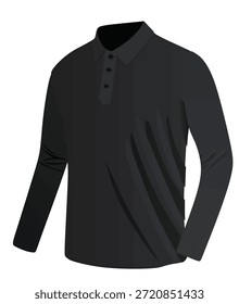 Long sleeve t shirt. vector illustration