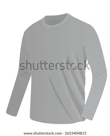 Long sleeve t shirt. vector illustration	