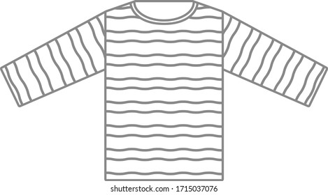 Long sleeve t shirts isolated vector illustration