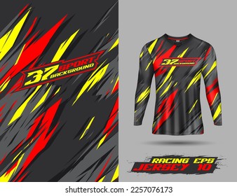 Long sleeve Tshirt abstract grunge background for extreme sport jersey team, motocross, car racing, cycling, fishing, diving, leggings, football, gaming