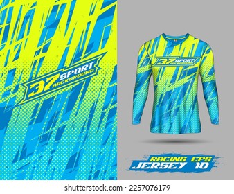 Long sleeve Tshirt abstract grunge background for extreme sport jersey team, motocross, car racing, cycling, fishing, diving, leggings, football, gaming