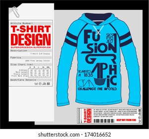 Long Sleeve T-Shirt Design. Sweatshirt Design. Print Design. Collegiate Print. Varsity Print.