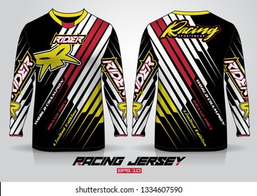 Long Sleeve Tshirt Design Template Motorcycle Stock Vector (Royalty ...