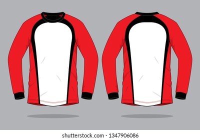 Long Sleeve T-shirt Design Vector
(Red / Black /White)