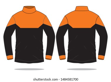 Long Sleeve T-shirt Design Vector
(Orange / Black)